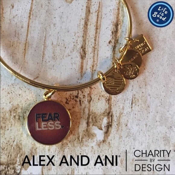 NWT Alex and Ani Fearless Life is Good Bangle  756 - Picture 3 of 7